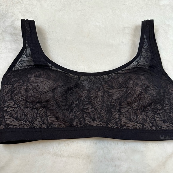 lululemon athletica Other - lululemon athletica Sheer Black Leaf Pattern Bralette-no tag but never been used
